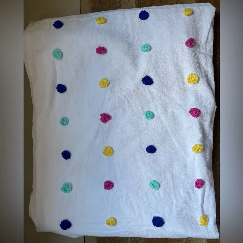 Pottery Barn Teen Twin Colorful Polka Dot Duvet Cover